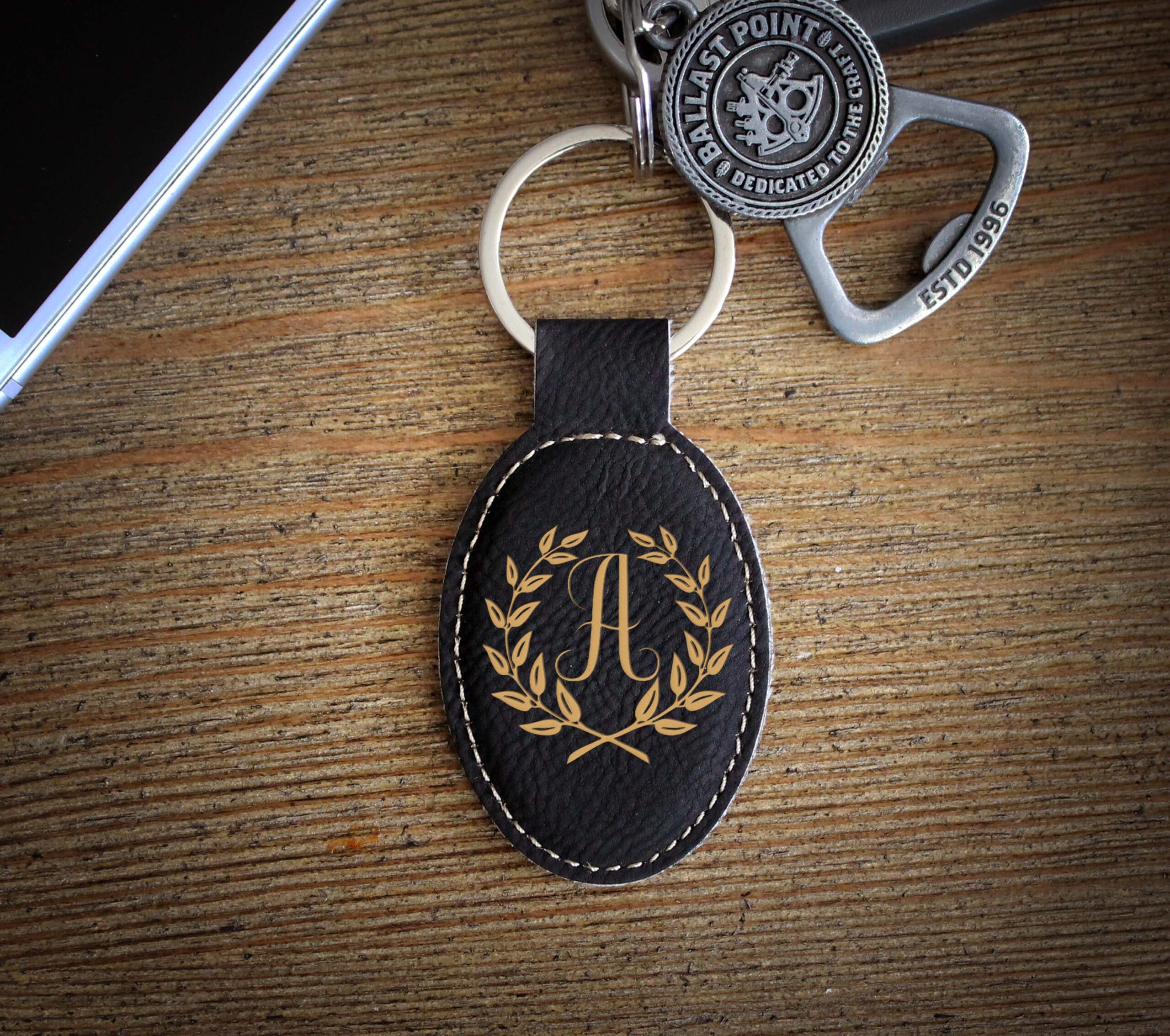 Personalized LOUISIANA License Plate Faux Leather Key Ring - Any Name -  Made to Order - Free Shipping
