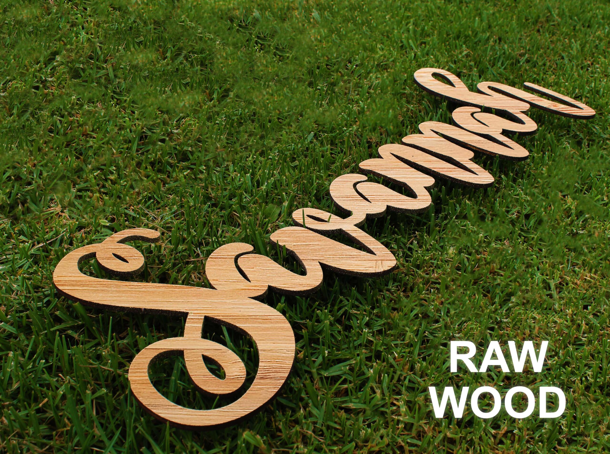 Hedge Wall Sign, Large Name Cut Outs, Wood Name Sign Large Wall