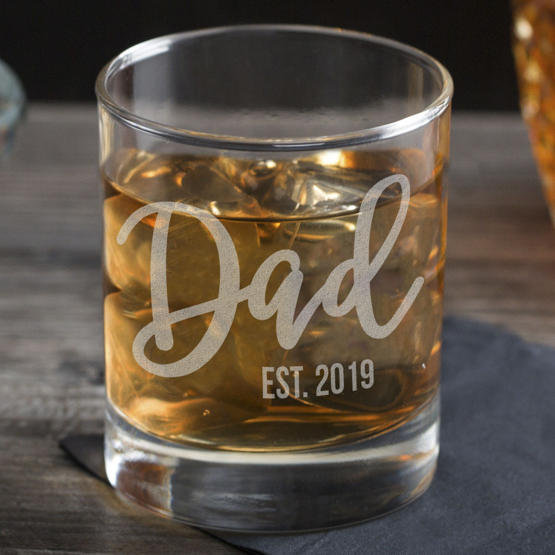 Engraved Father's Day Whiskey Decanter & Scotch Glasses