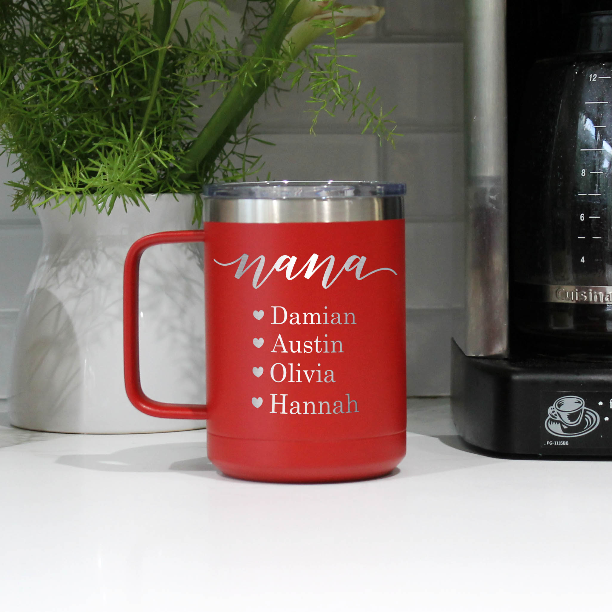 Personalised Travel Mug Metal Coffee Cup Engraved Coffee Cup