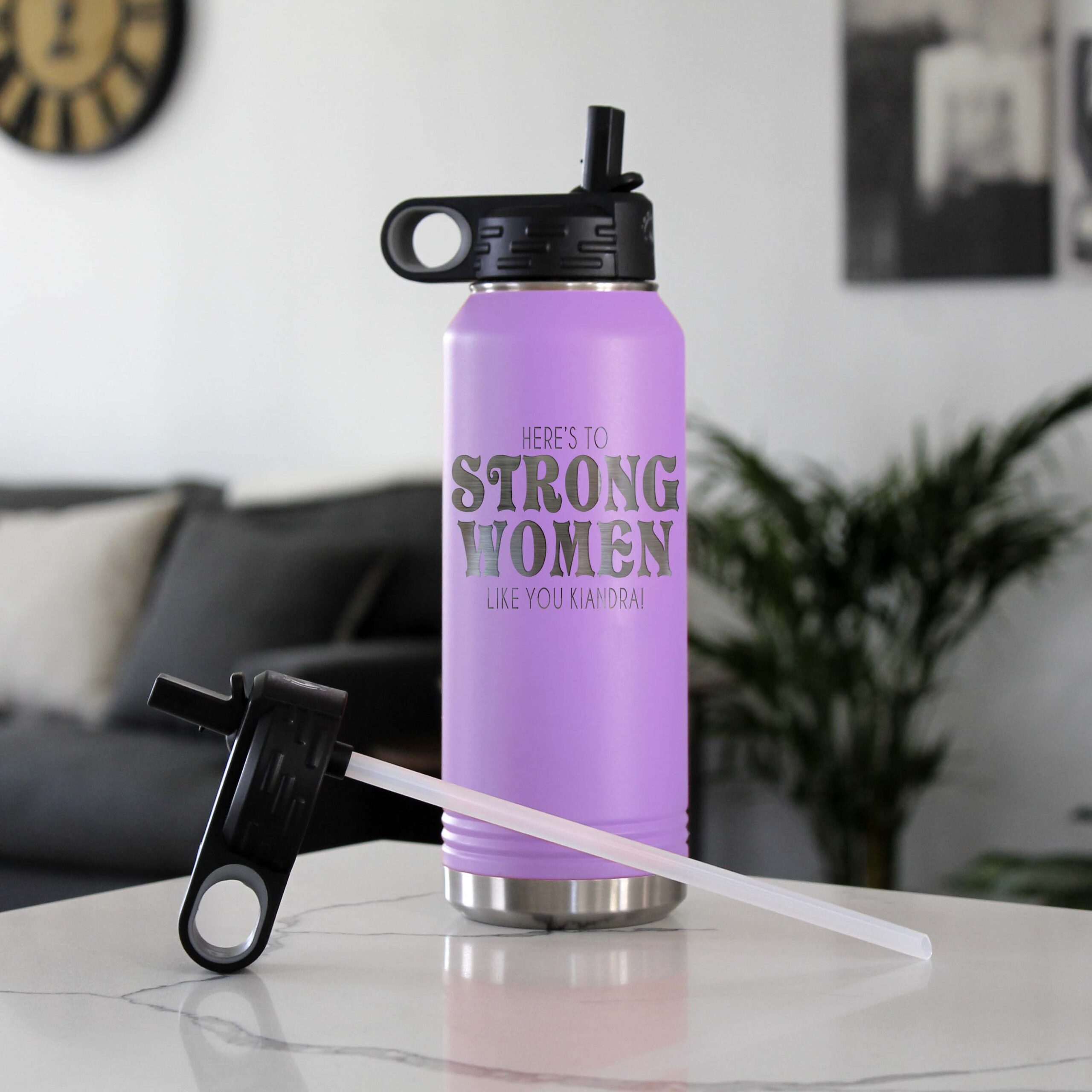 Female  Personalized Metal Water Bottle - Etchey